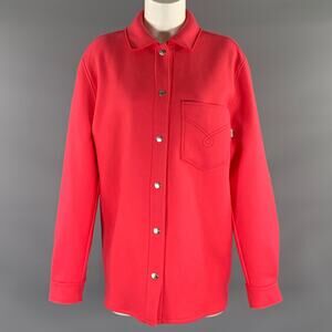 MOSCHINO JEANS Size 6 Pink Wool  Polyamide Snaps Shirt